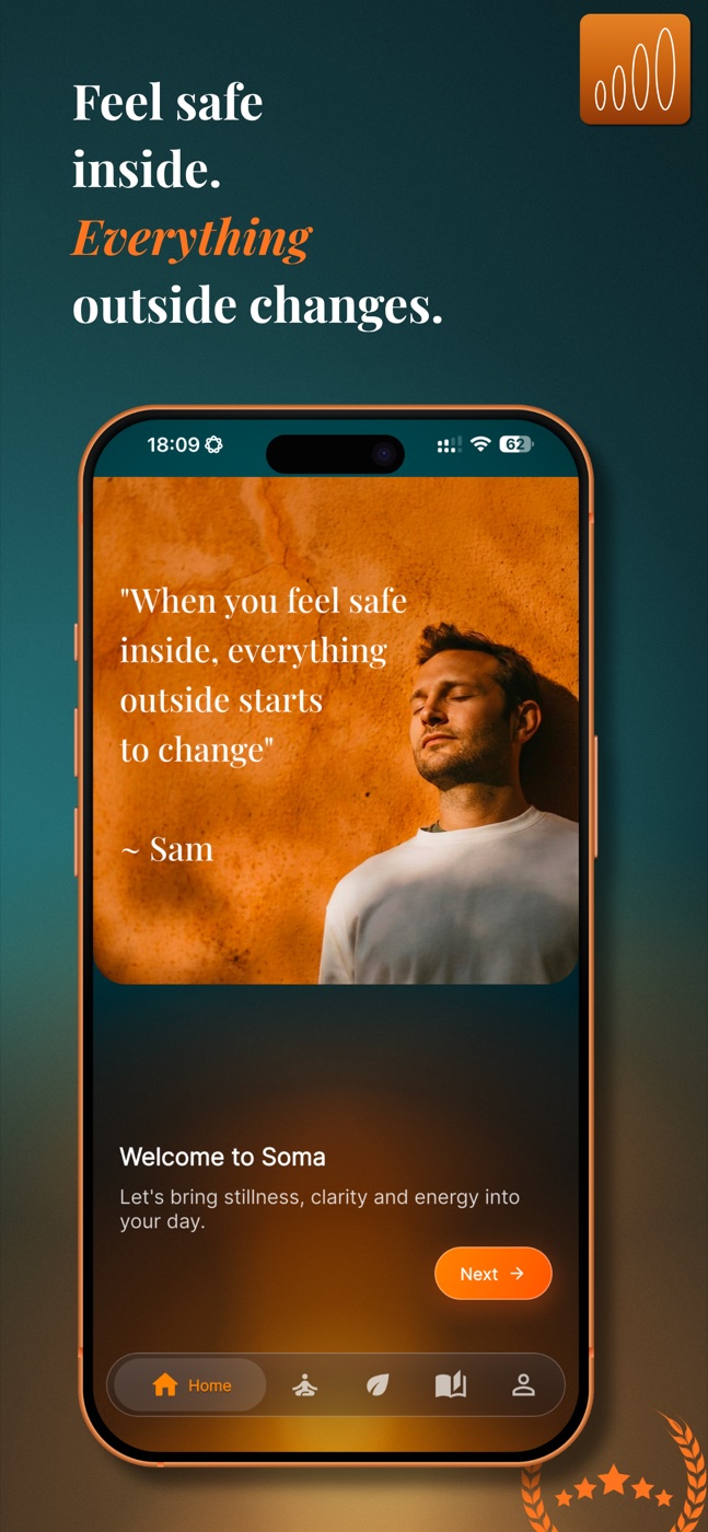 Soma app screen 1
